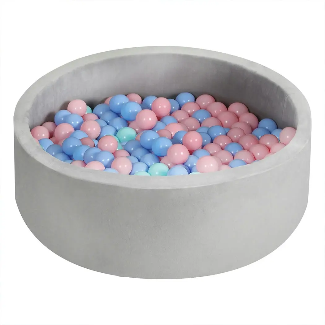 BoPeep Kids Balls Pit Baby Ocean Play Foam Pool Barrier Toy Padding Child Grey