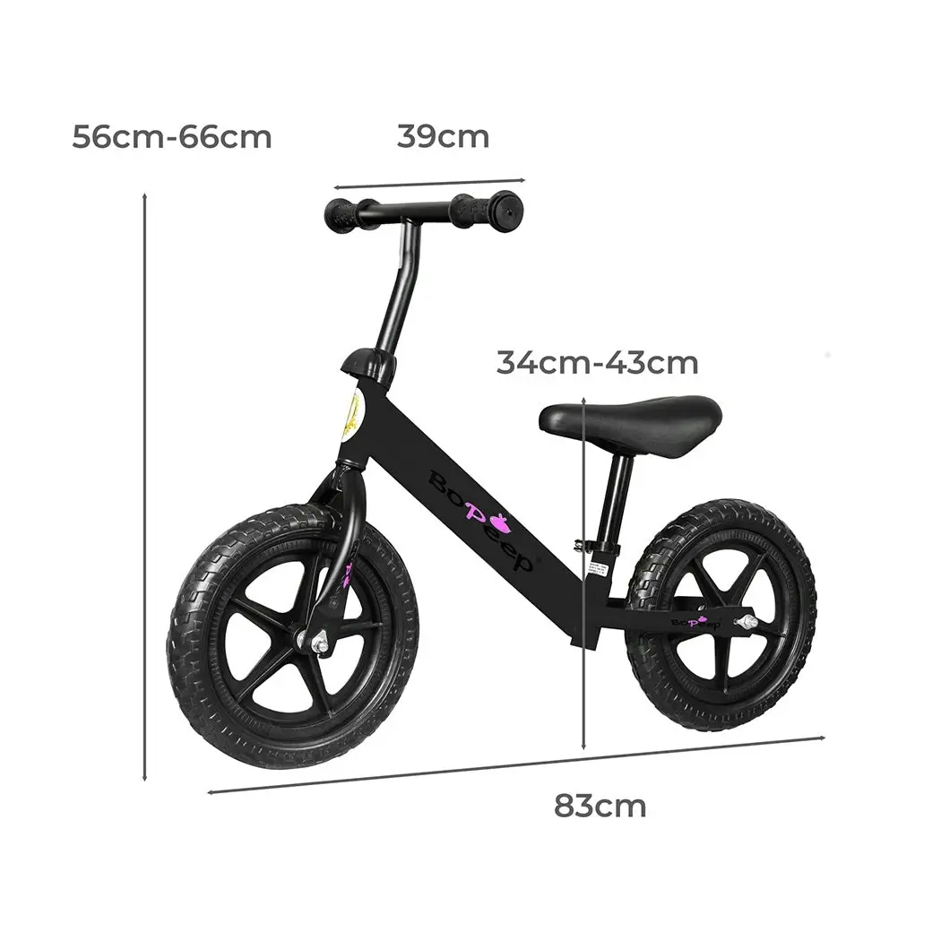 BoPeep Kids Balance Bike Ride On Toys Push Bicycle Children Outdoor Toddler Safe