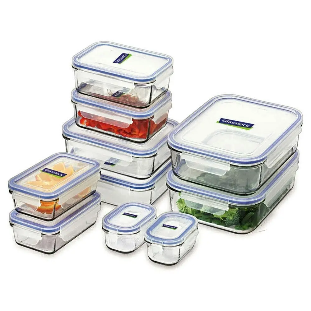 Glasslock 20pc Tempered Glass Microwave Safe Container Set W/ Lid