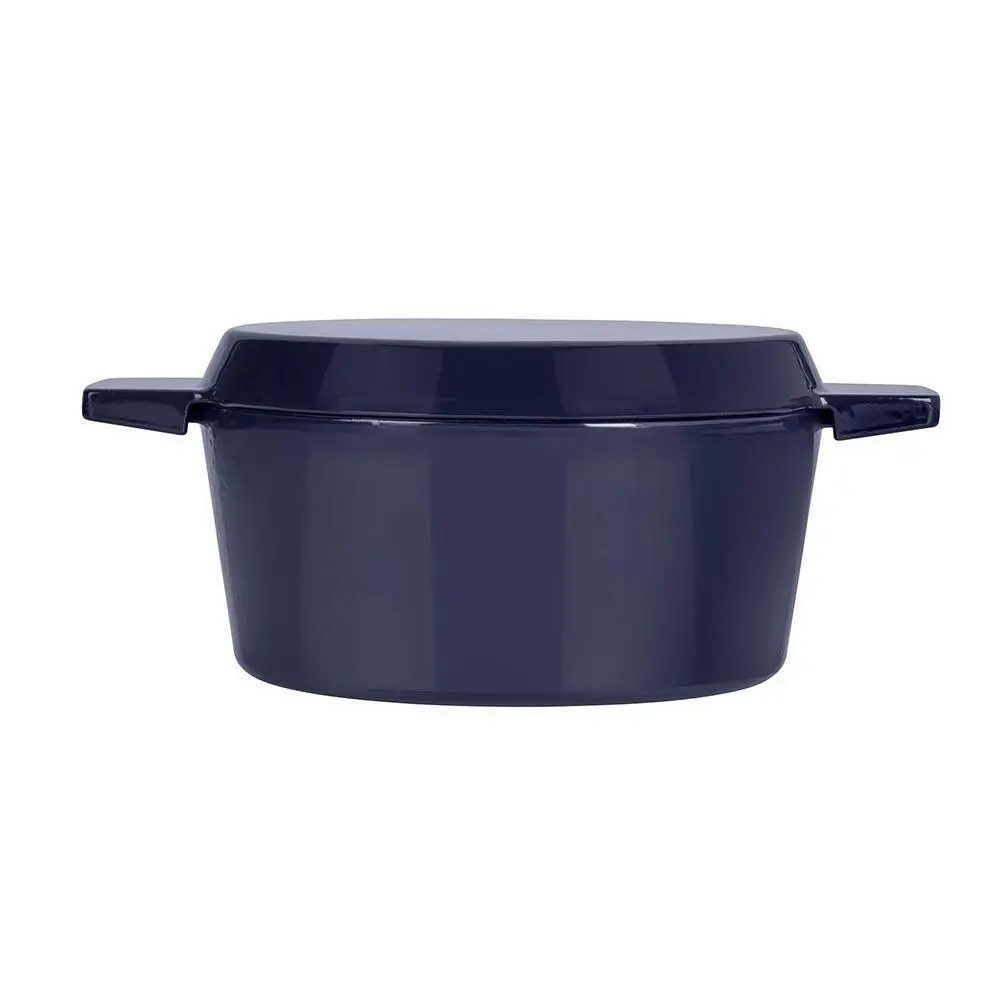 Stanley Rogers Cast Iron 24cm / 3.5L French Oven Grill Duo | Midnight Blue