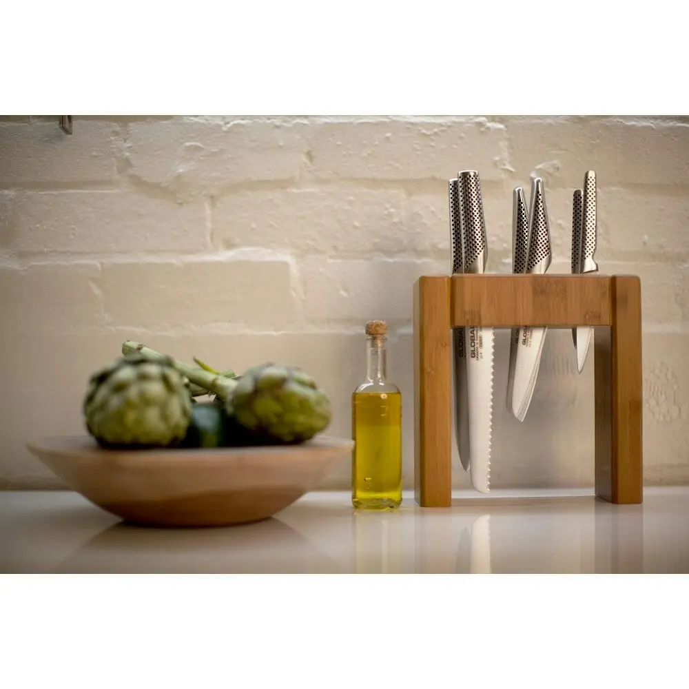 Global Ikasu 7 Piece Knife Block Set 7pc Made in Japan