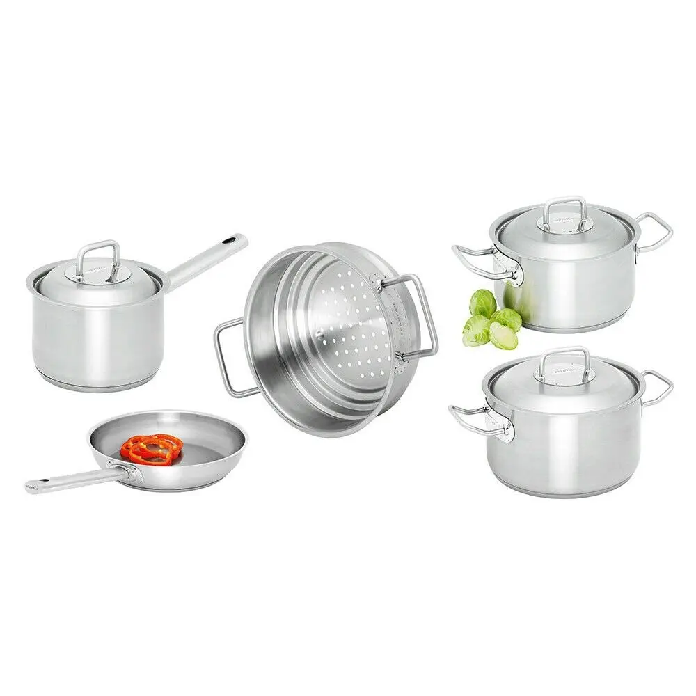 Scanpan Commercial Stainless Steel 5pc Cookware Set | Saucepan Frypan Dutch Oven