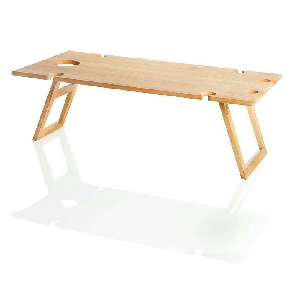 Stanley Rogers Timber Folding Picnic Table Rectangle 75 x 38 x 25cm Travel Wine