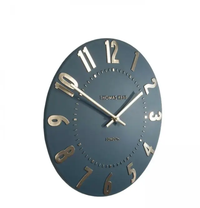 New Thomas Kent Mulberry Arabic Wall Clock 30cm Midnight Blue