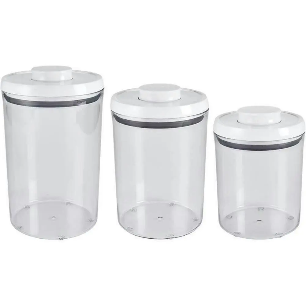 OXO Good Grips Pop 2.0 Round Canister Set 3pc Air Tight 3 Piece