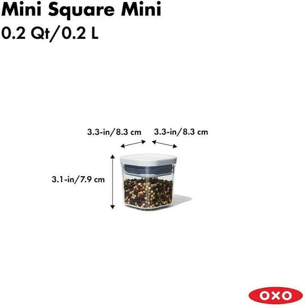 OXO Good Grips Pop 2.0 Mini Container Set 4 Piece Air Tight Pop 4pc