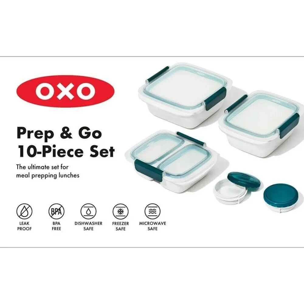 OXO Good Grips 10pc Prep & Go Container Set | 10 Piece