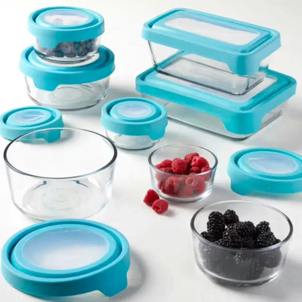 Anchor Hocking 8pc Kitchen Glass Storage Container Set | 8 Piece