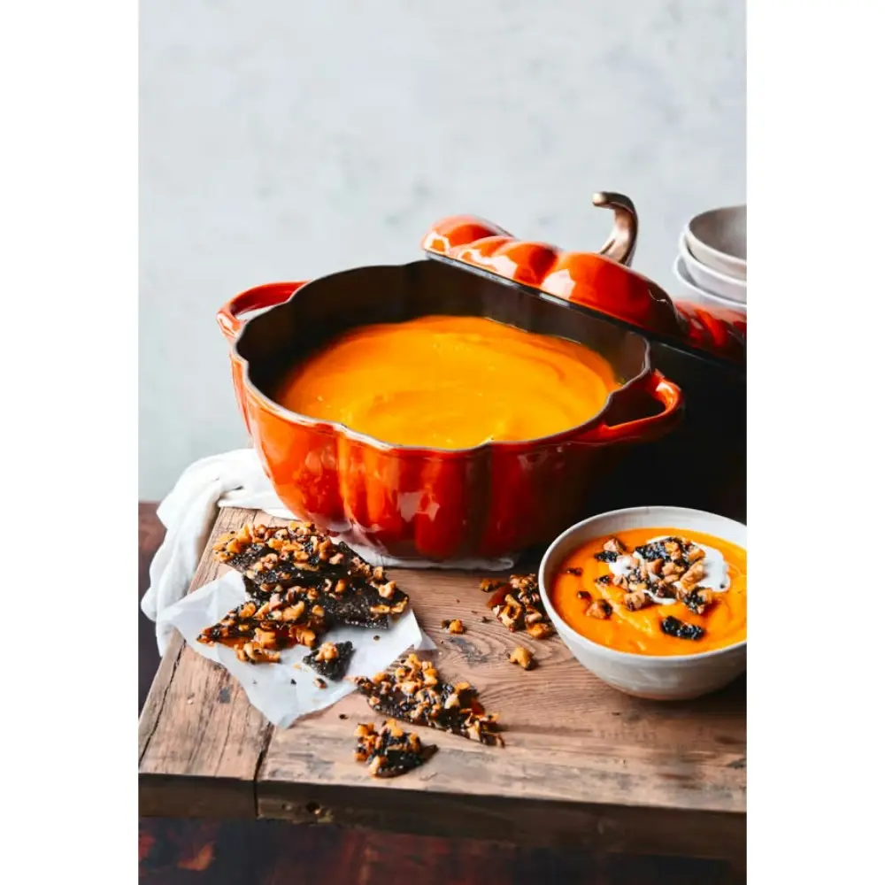 Staub Enamelled Cast Iron Pumpkin Cocotte 24cm / 3.45L - Cinnamon