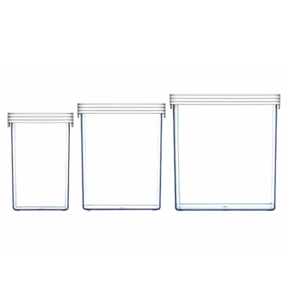 New Clickclack 3 Piece Basic Large Box Set Container Set Air Tight 3pc