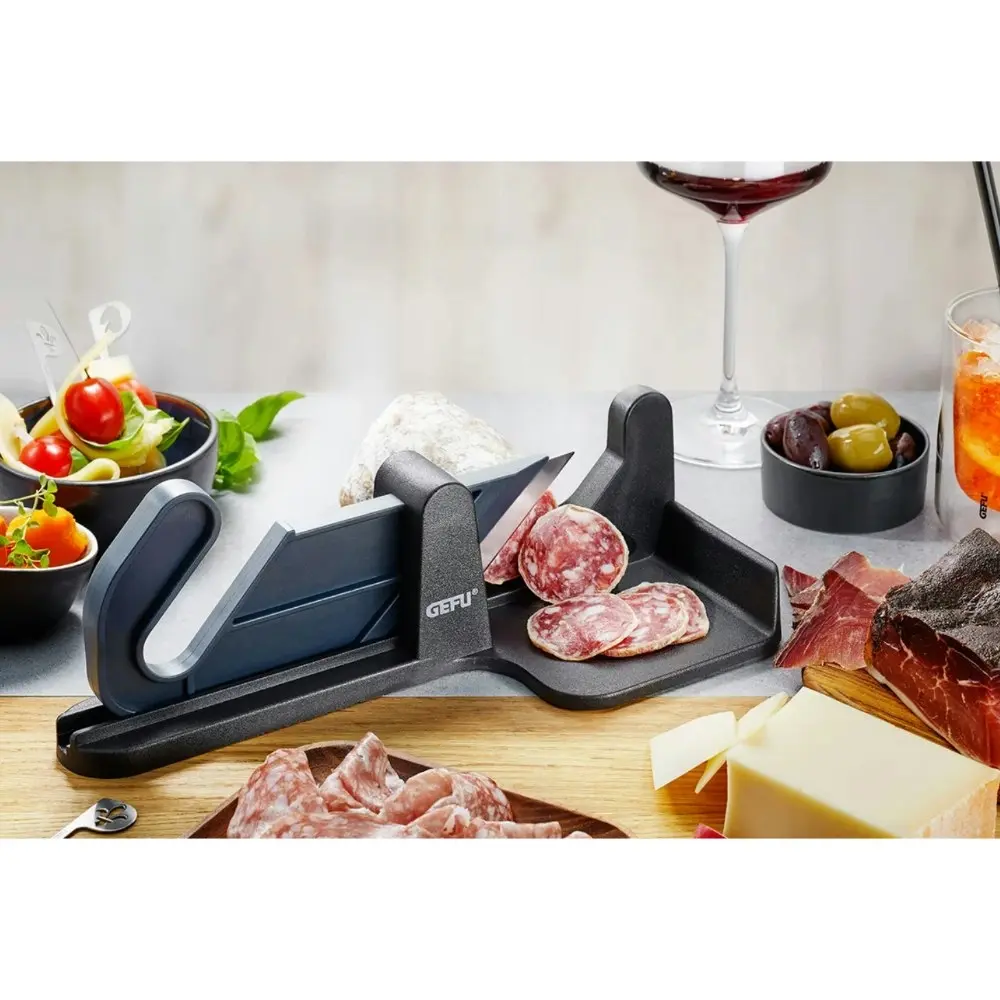 Gefu Tranche Stainless Steel Sausage & Food Slicer | Black