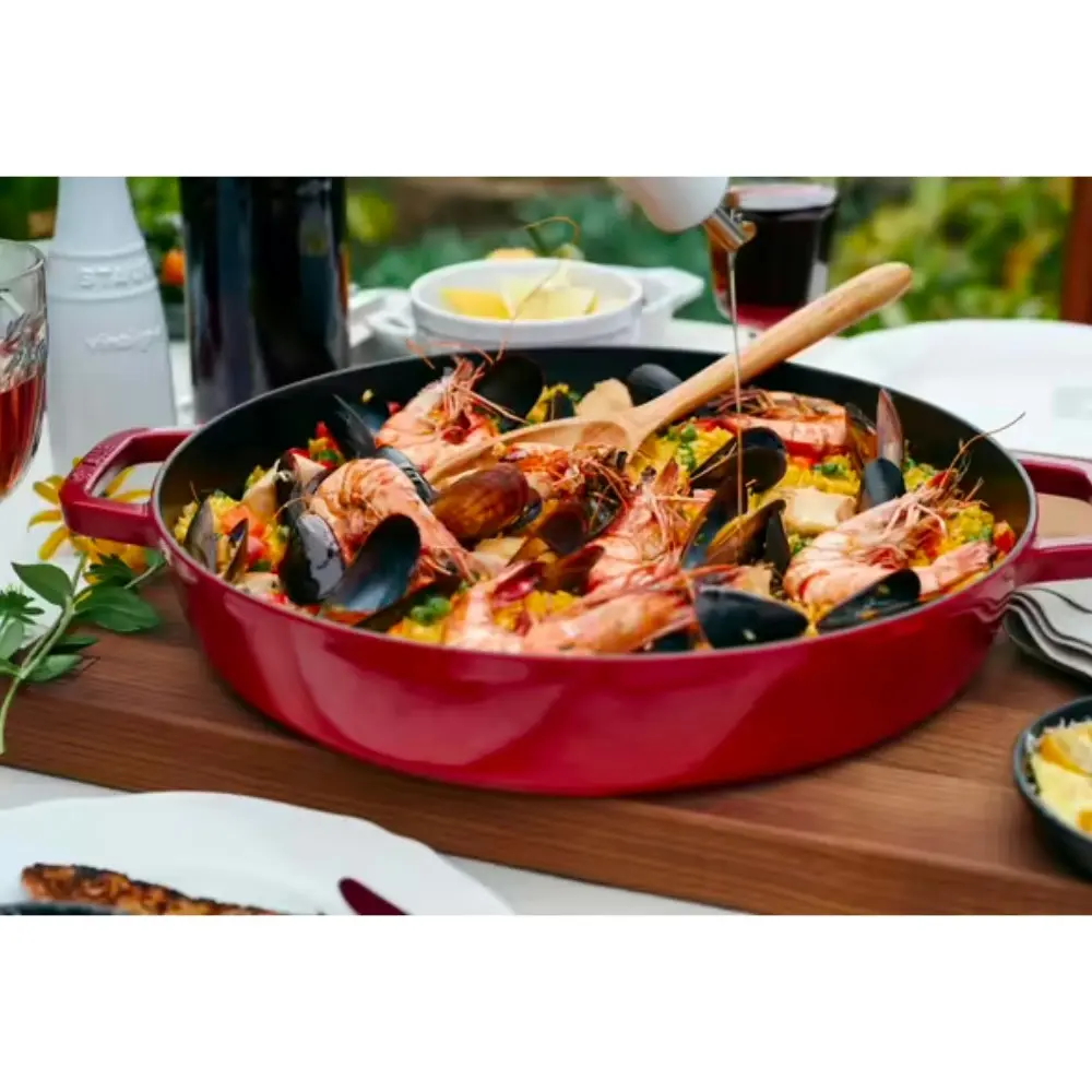 Staub Saute Pan Chisteria Round 26cm | Cherry Red