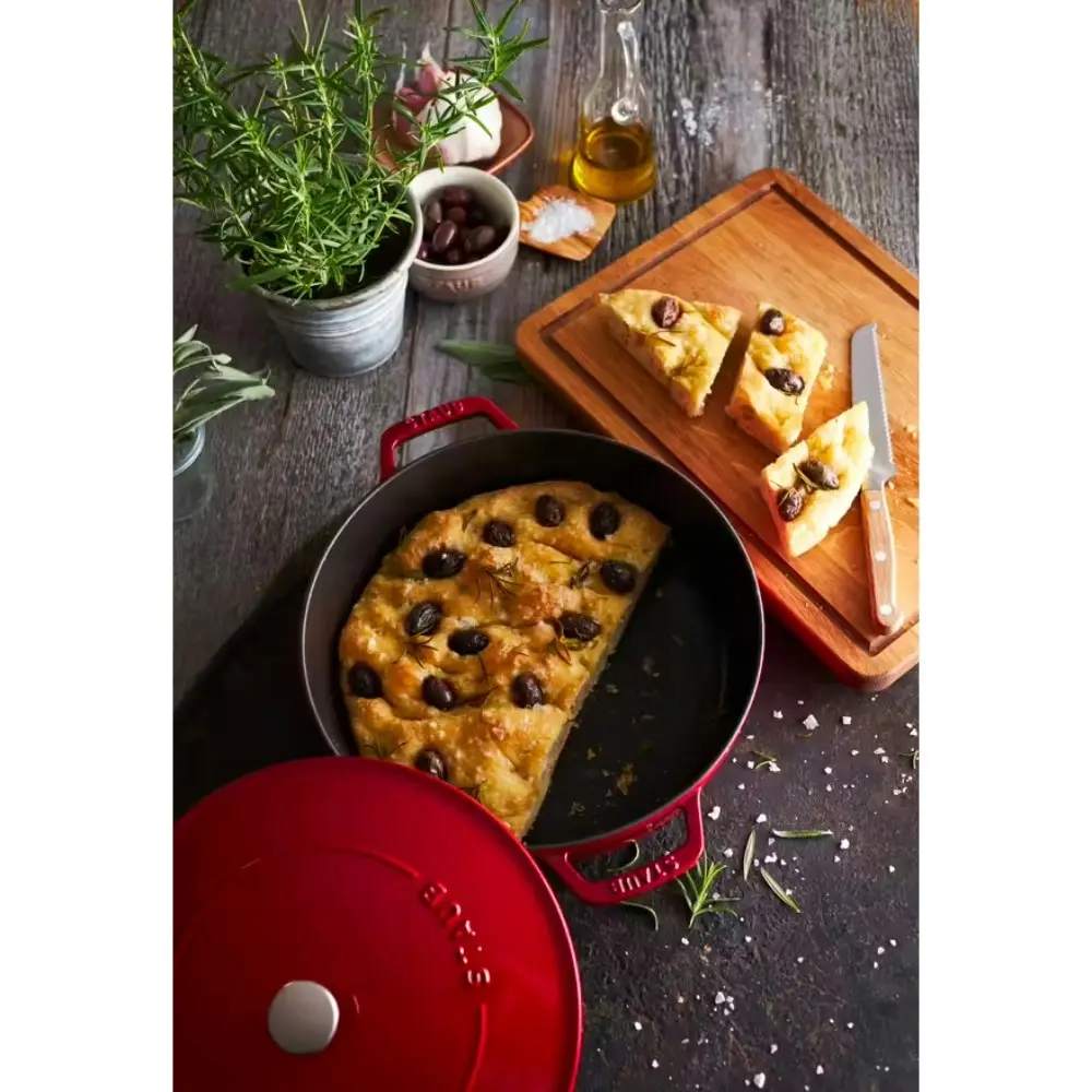 Staub Saute Pan Chisteria Round 26cm | Cherry Red