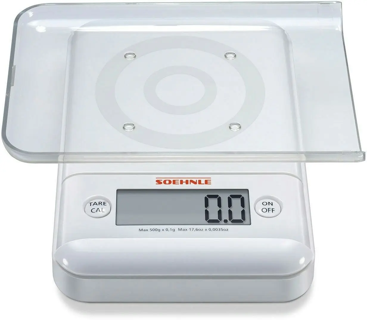 Soehnle Ultra 2.0 Precision Kitchen Scale White | 500g Capacity 66150