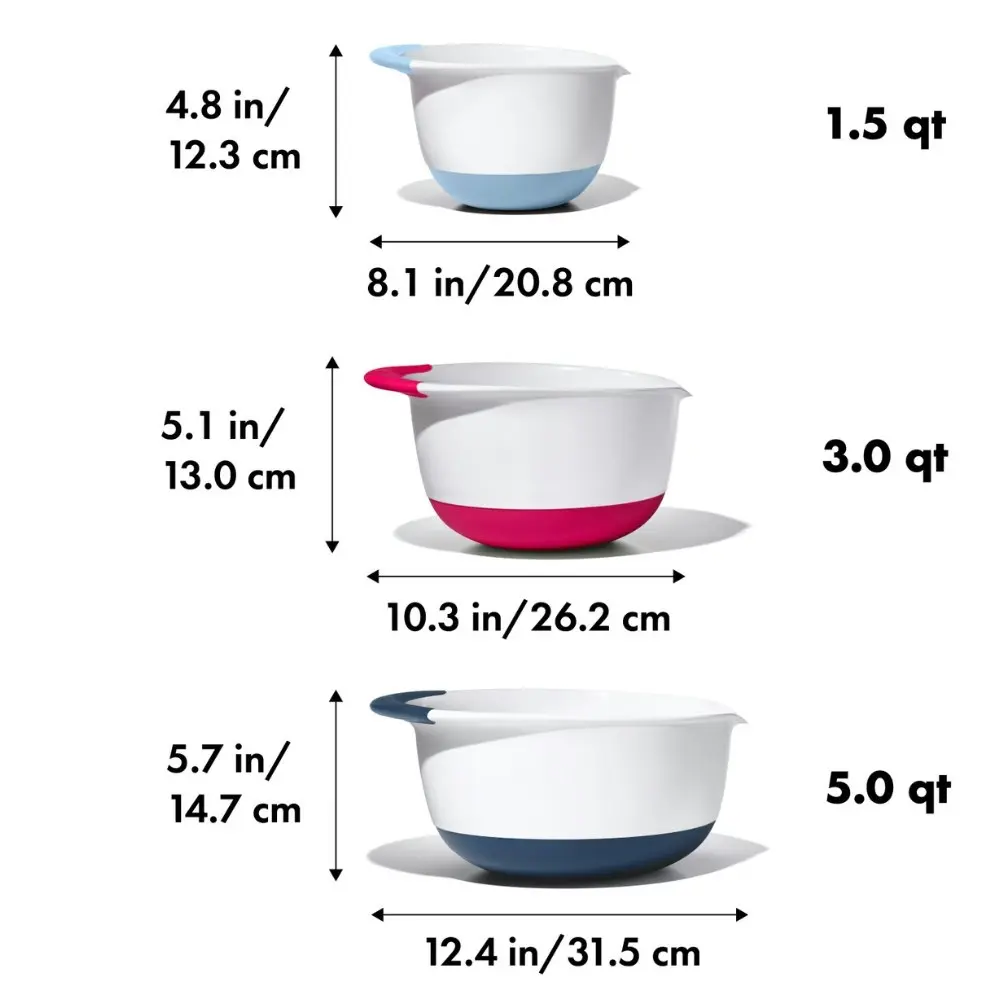 OXO Good Grips 3pc Mixing Bowl Set of 3