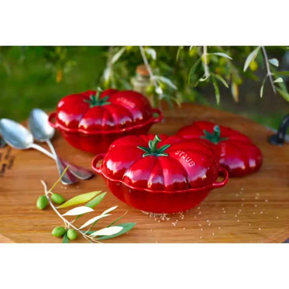 Staub Enamelled Tomato Cocotte 0.5L - Set of 4