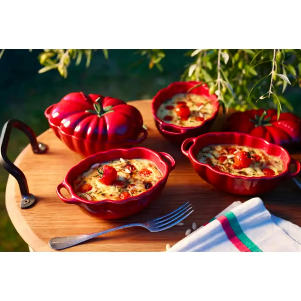 Staub Enamelled Tomato Cocotte 0.5L - Set of 4