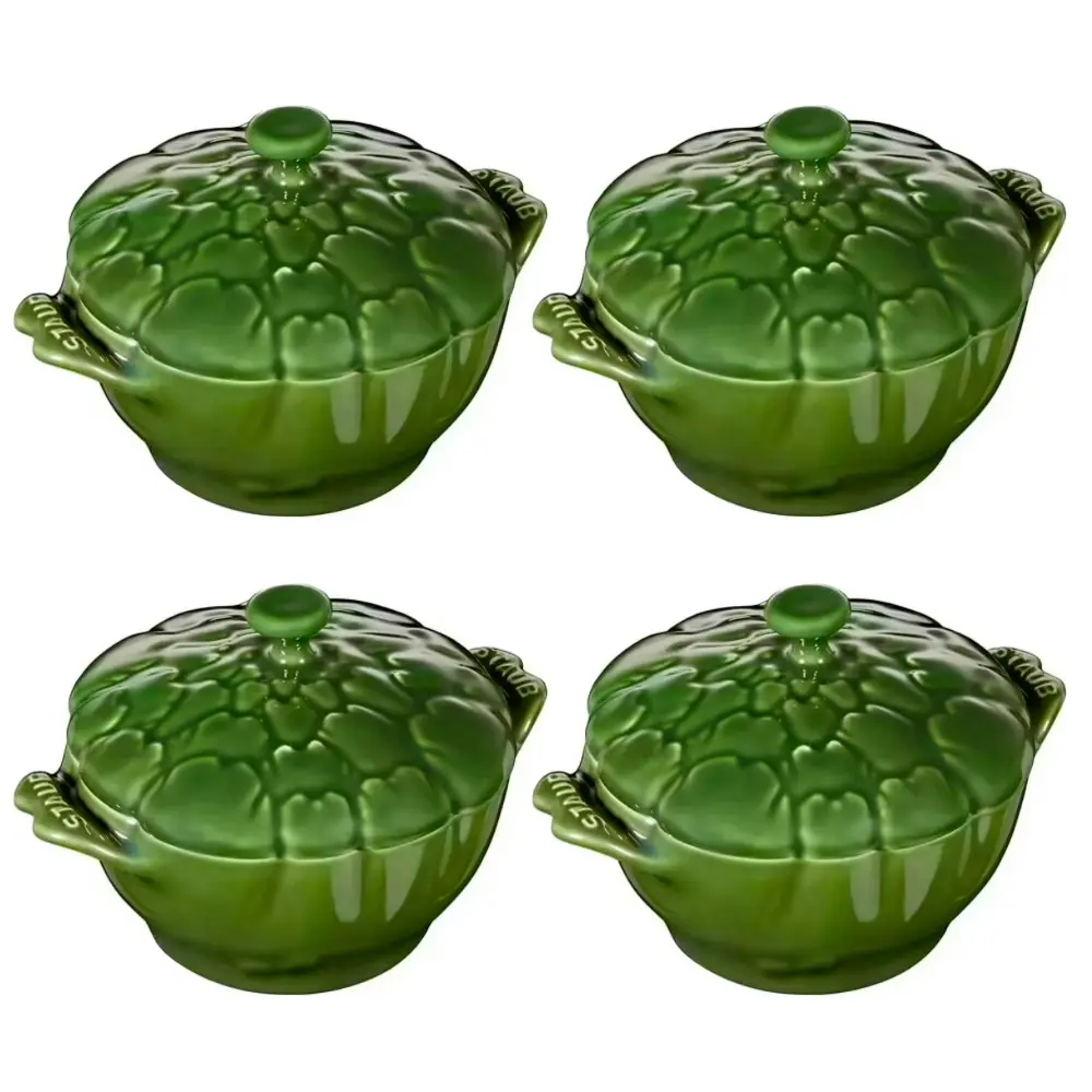 Staub Enamelled  Artichoke Cocotte 0.5L - Set of 4