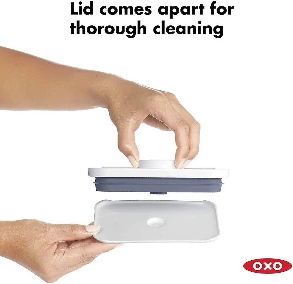 2 x OXO 2.6L POP 2.0 CONTAINER 2600ml AIR TIGHT BIG SQUARE SHORT