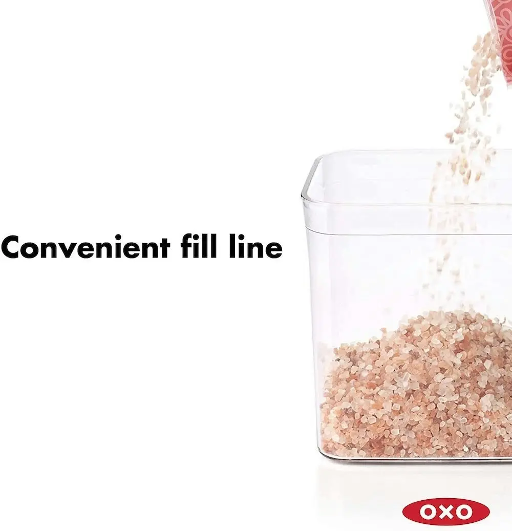 2 x OXO 2.6L POP 2.0 CONTAINER 2600ml AIR TIGHT BIG SQUARE SHORT