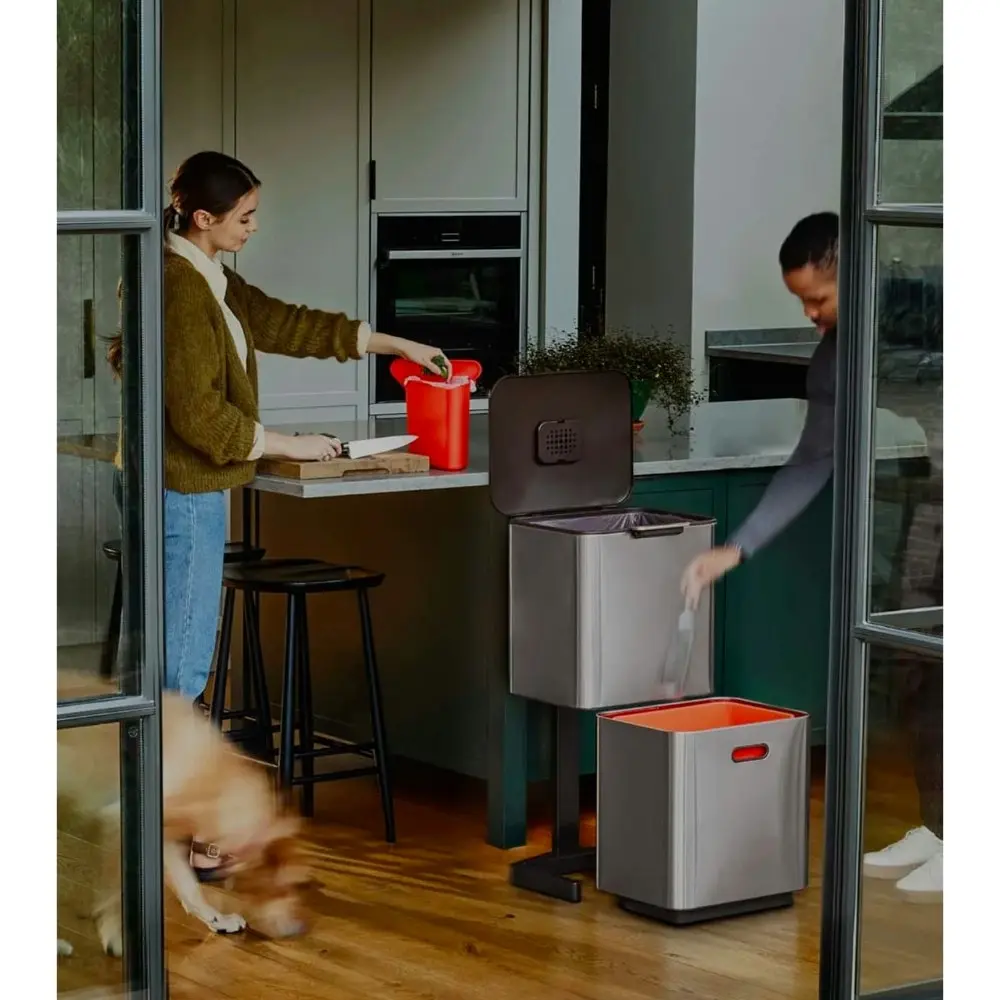 Joseph Joseph Totem Max Waste Separation 60L Bin Stainless 30060