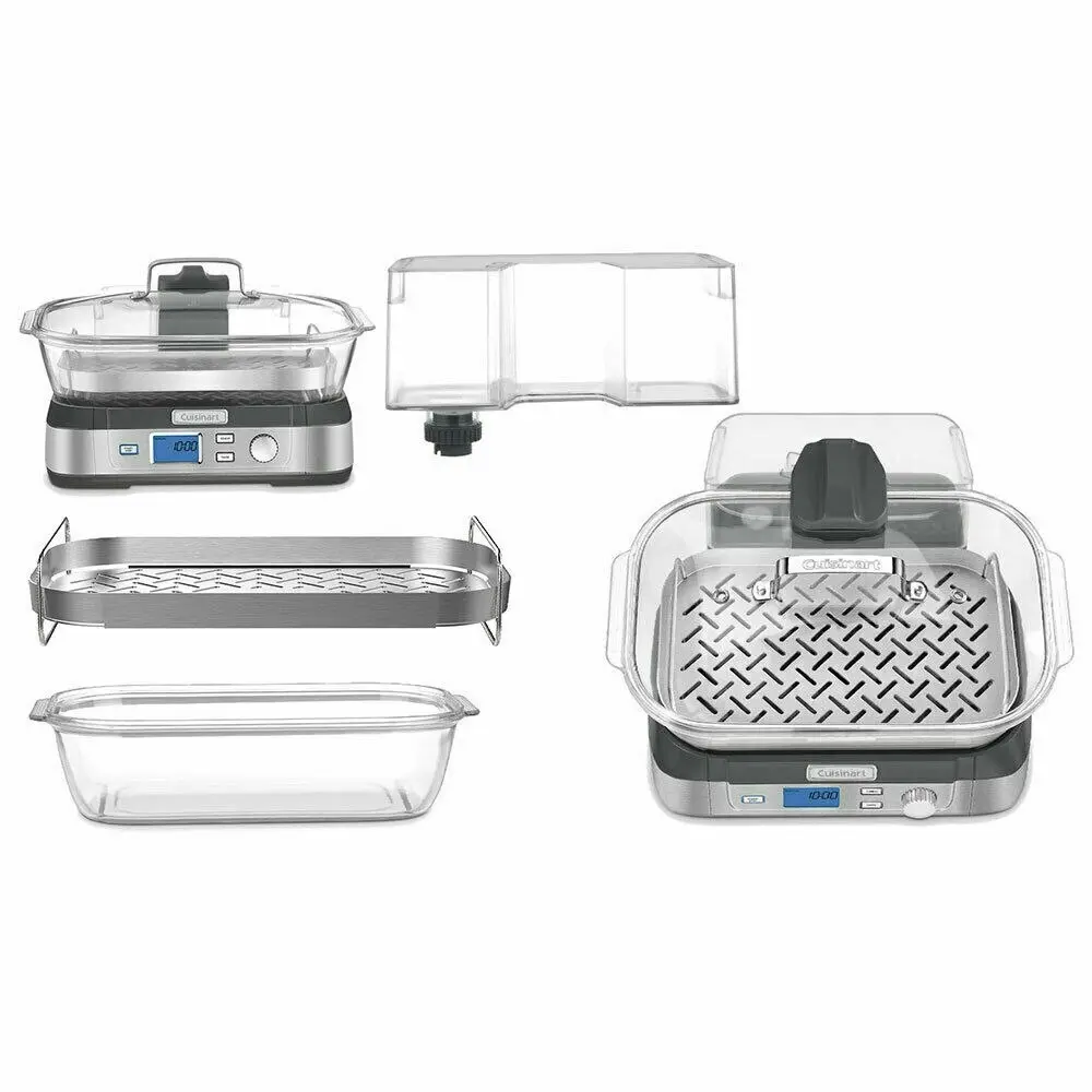 Cuisinart STM-1000A 5L Cookfresh Digital Electric Glass Steamer W/ Tray & Timer