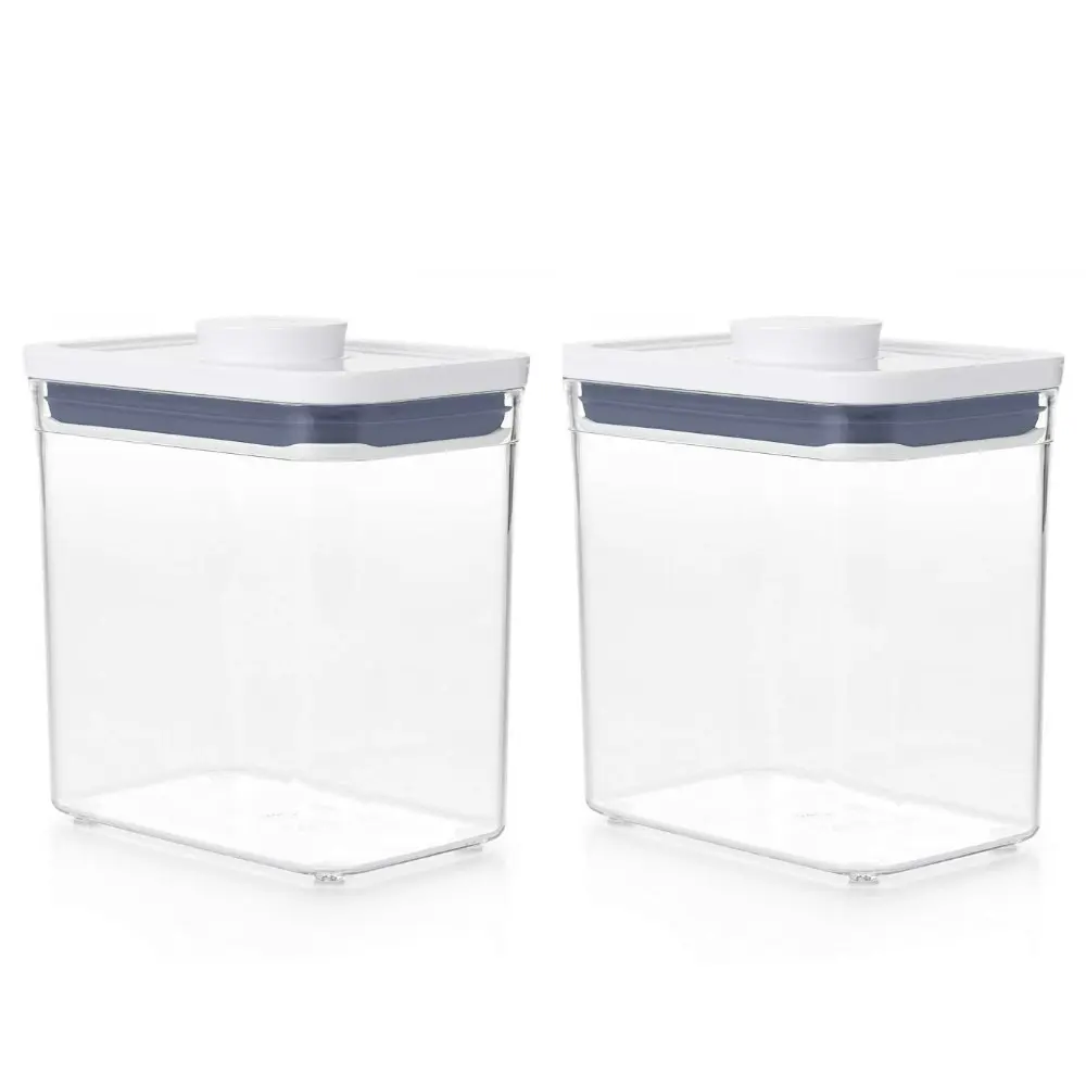 OXO Good Grips Pop 2.0 Rectangle Short Container 1.6L | Set of 2