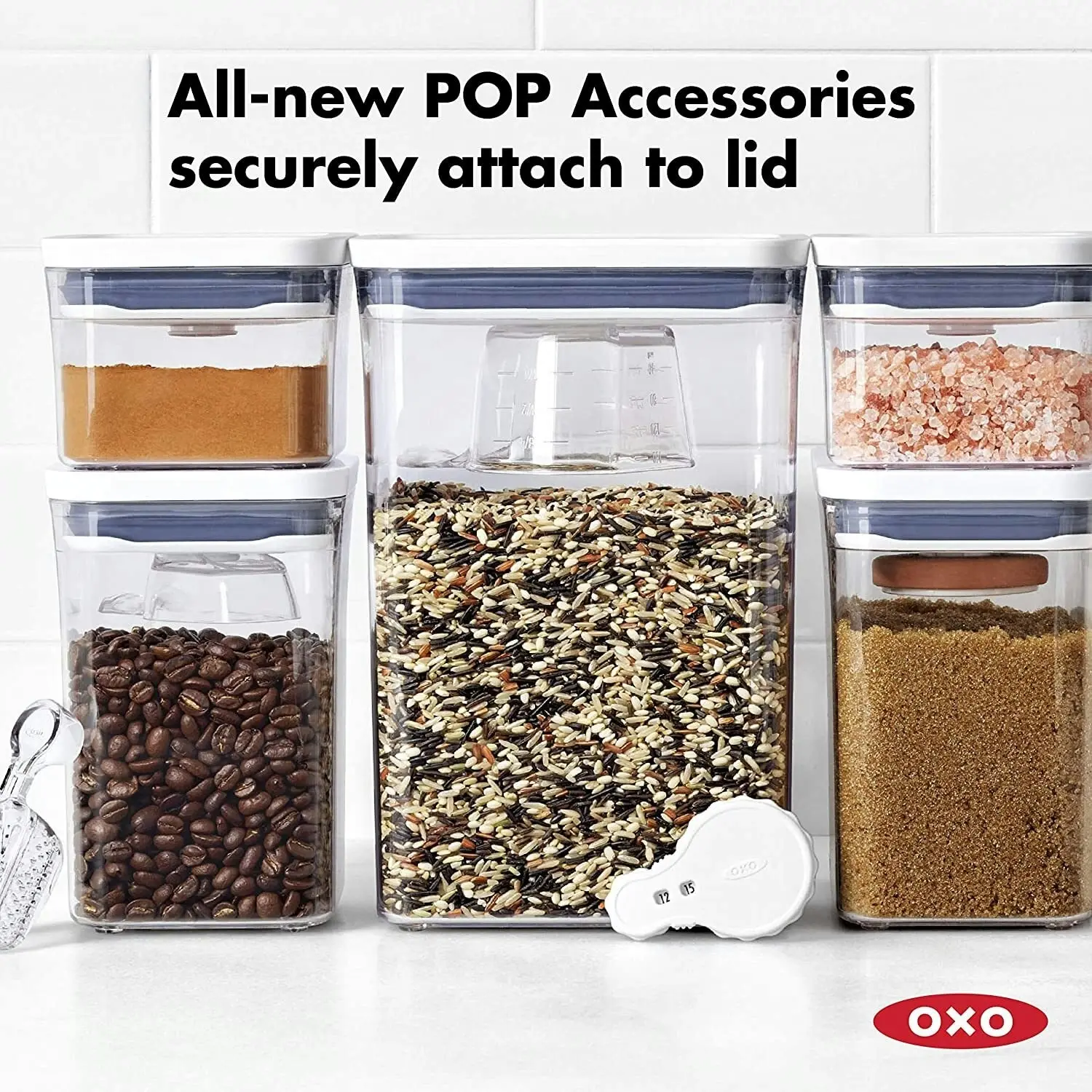 OXO Good Grips Pop 2.0 Rectangle Short Container 1.6L | Set of 2