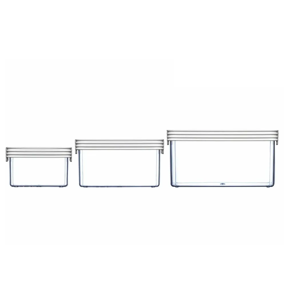 New Clickclack 3 Piece Basic Small Box Set Container Set Air Tight 3pc