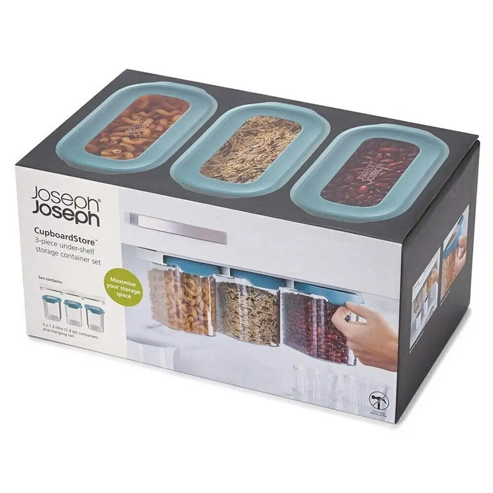 Joseph Joseph CupboardStore 3 x 1.3 Litre Food Storage Container Set Dark Opal 81112