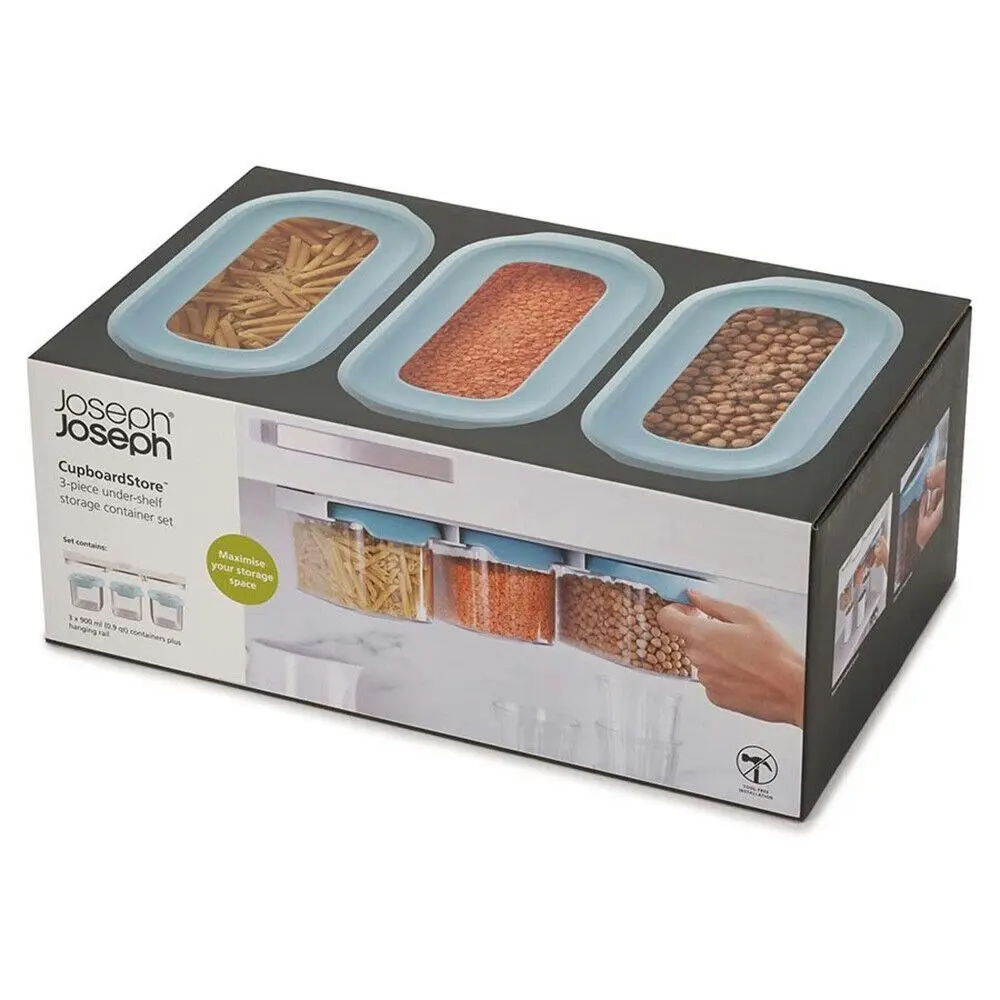 Joseph Joseph CupboardStore 3 x 900ml Food Storage Container Set Light Opal 81111