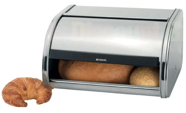 Brabantia Medium Roll Top Bread Bin - Brilliant Steel