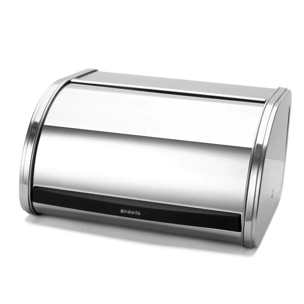 Brabantia Medium Roll Top Bread Bin - Brilliant Steel