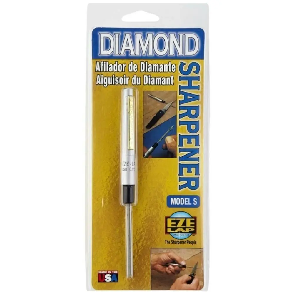 Eze Lap Diamond Pen Hone Knife Sharpener W/ Fish Hook Groove Model S