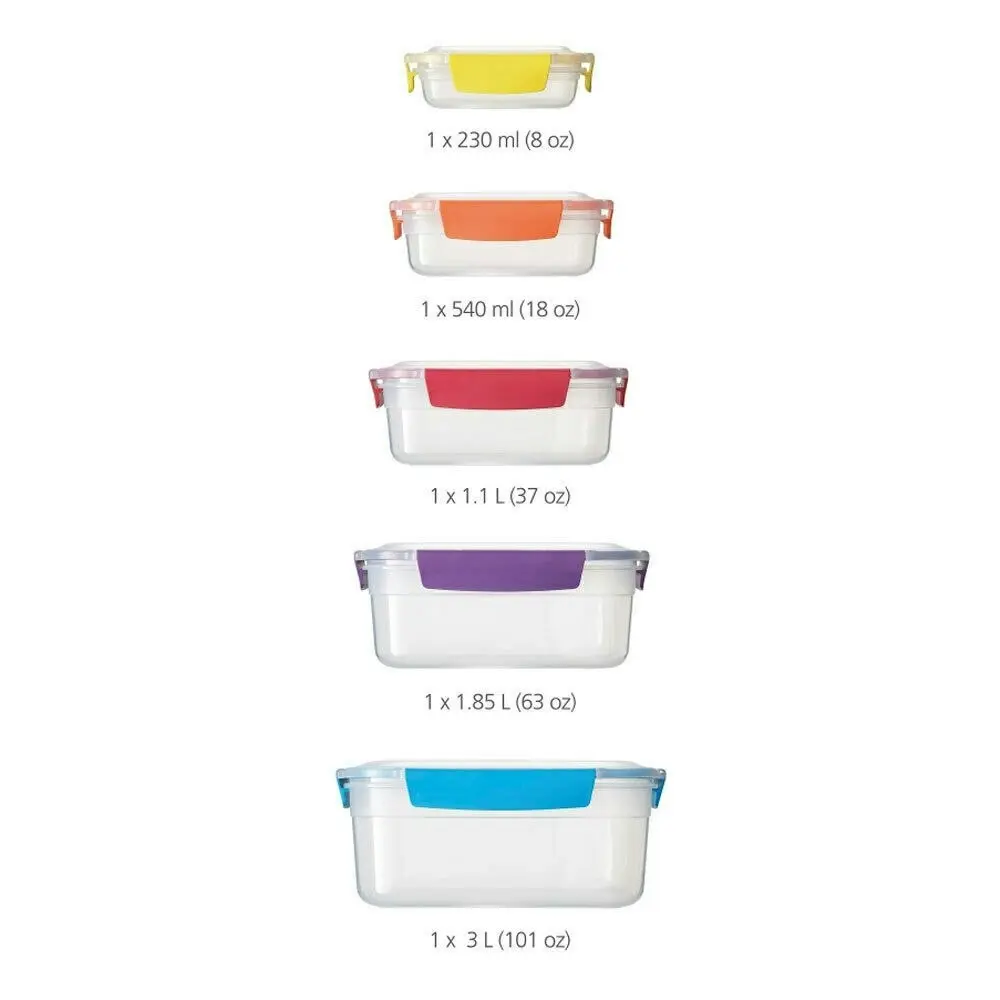 Joseph Joseph Nest Lock 5pc Food StorageContainer Set Multi Colour 81081