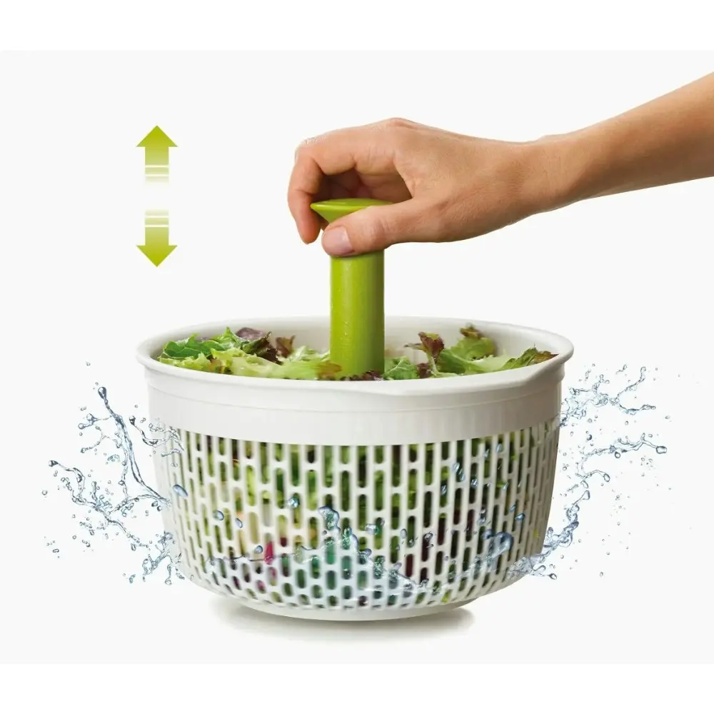 Joseph Joseph Spindola In Sink Salad Spinning Colander | White/Green 20185