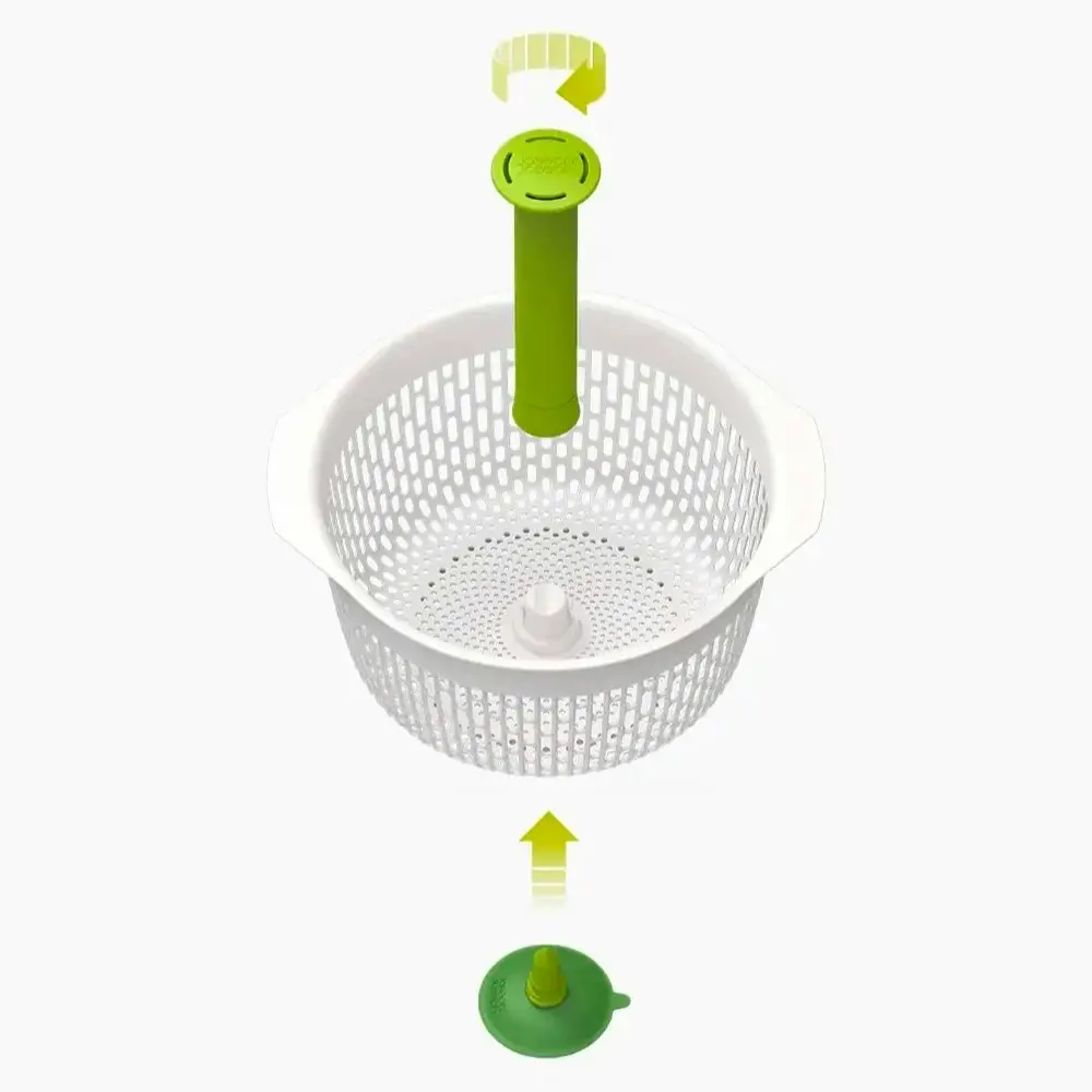 Joseph Joseph Spindola In Sink Salad Spinning Colander | White/Green 20185