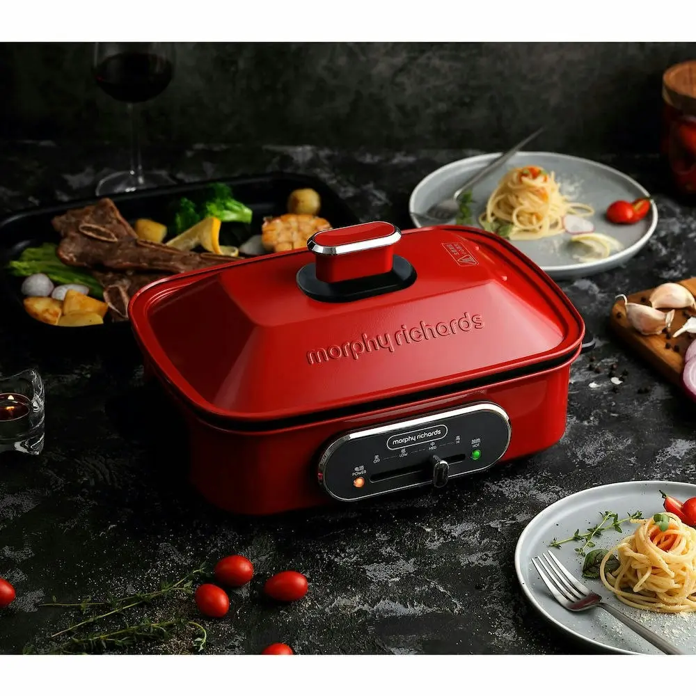 Morphy Richards 2.5L Multi Function Cooking Pot | Red