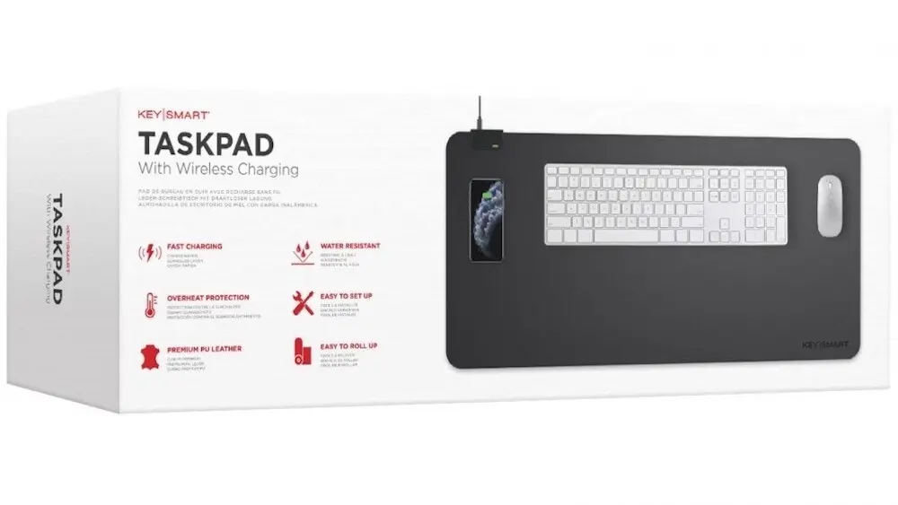 New KeySmart Taskpad Wireless Charging Desk Pad |  Black