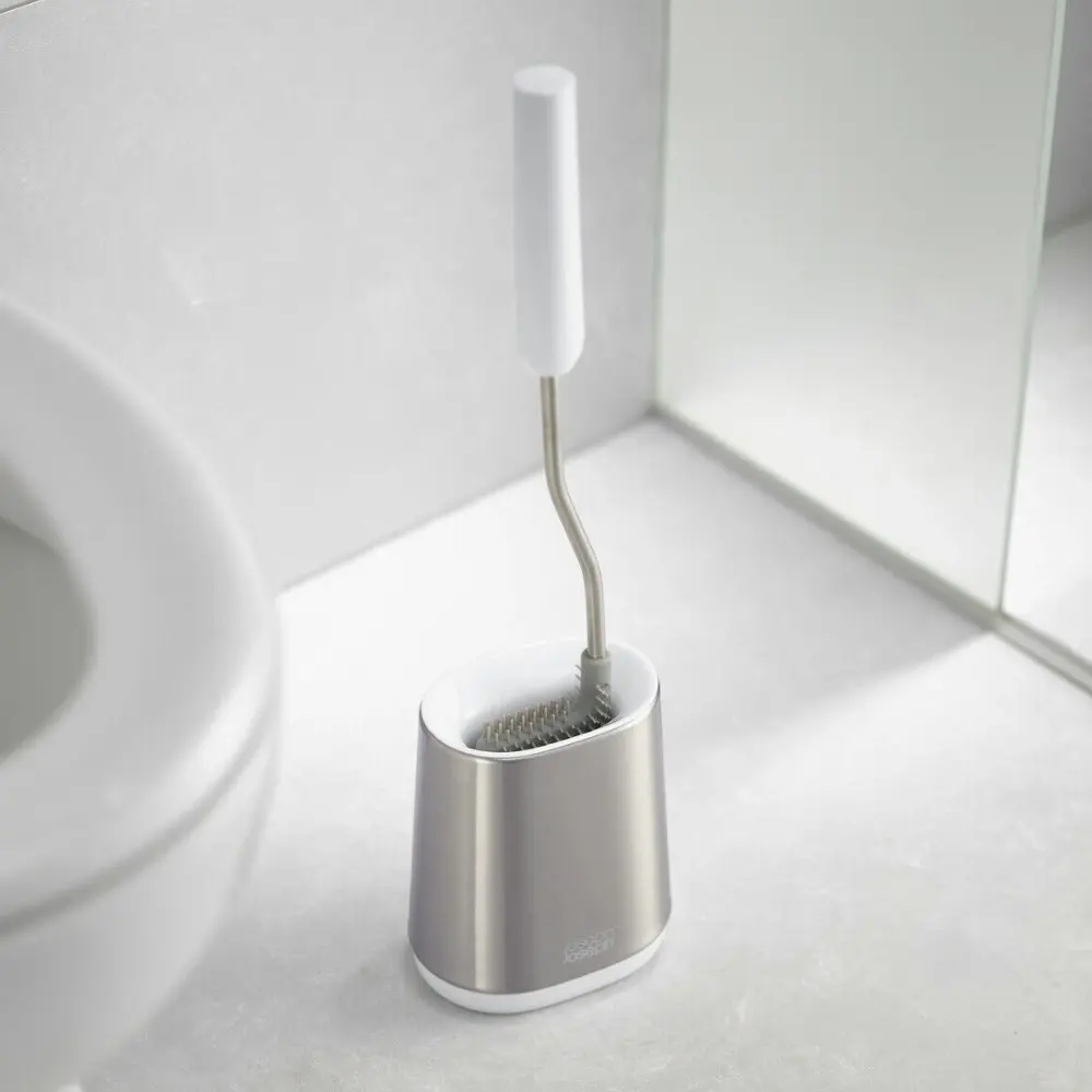 Joseph Joseph Flex Lite Steel Toilet Brush With Holder White 70561