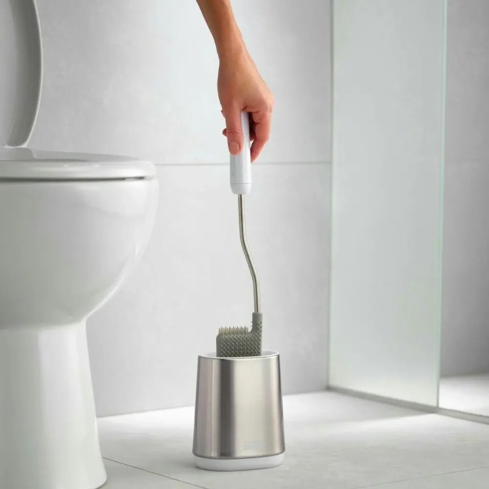 Joseph Joseph Flex Lite Steel Toilet Brush With Holder White 70561