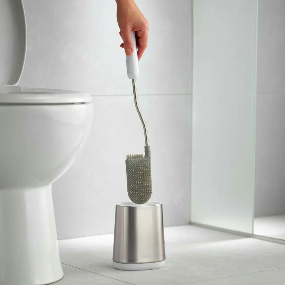 Joseph Joseph Flex Lite Steel Toilet Brush With Holder White 70561