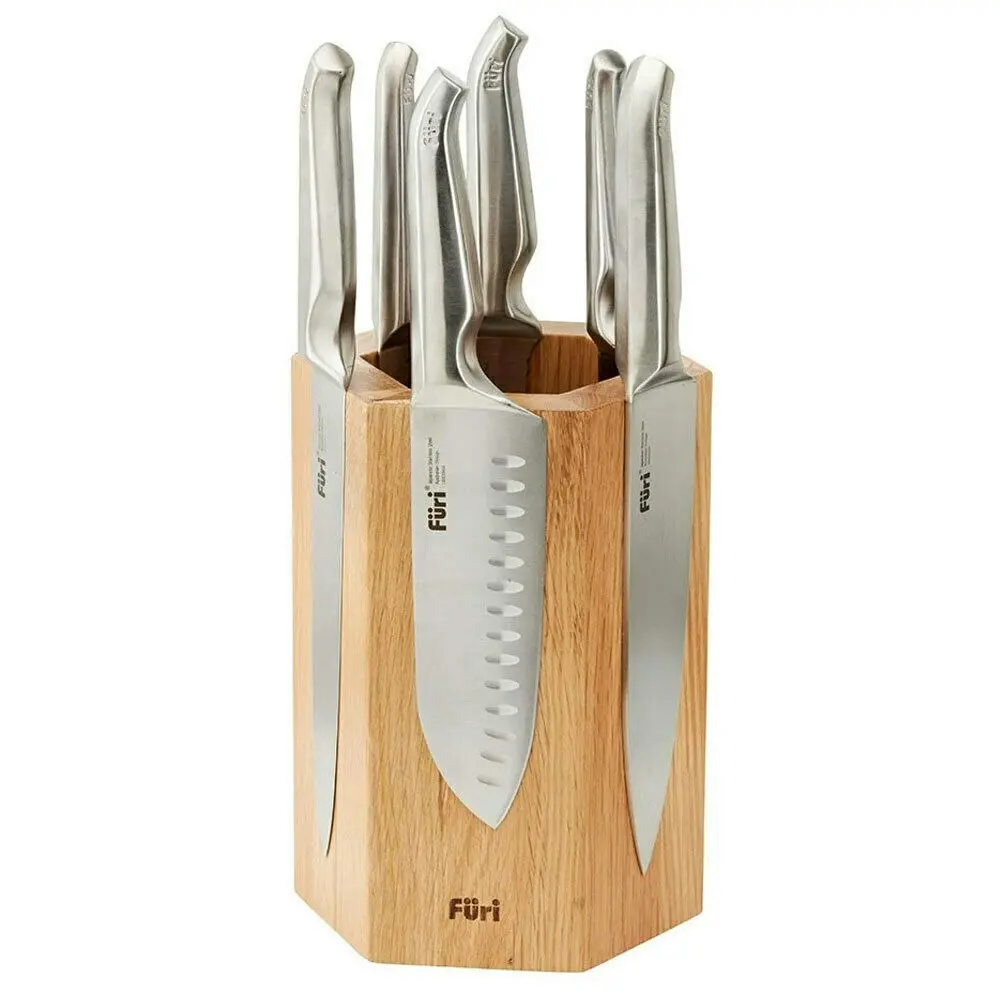 Furi Pro Magnetic Hexagonal 7pc Knife Block Set | 7 Piece