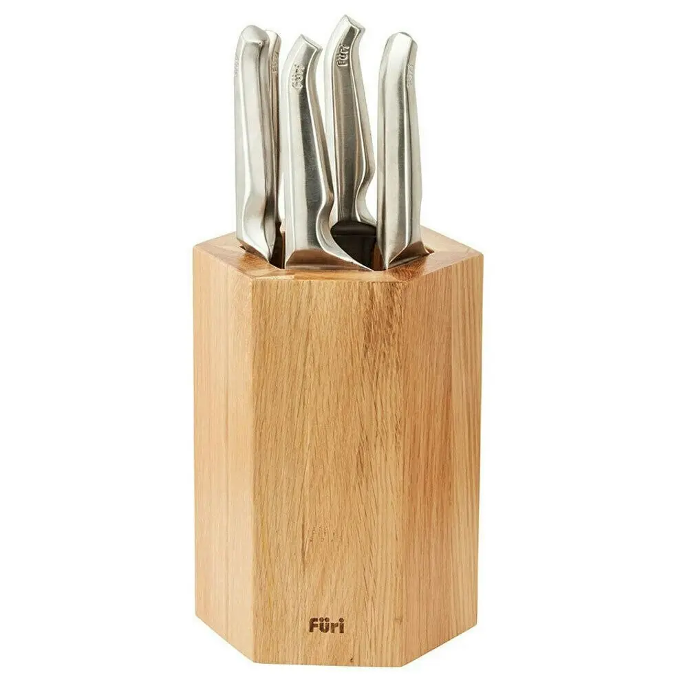 Furi Pro Magnetic Hexagonal 7pc Knife Block Set | 7 Piece