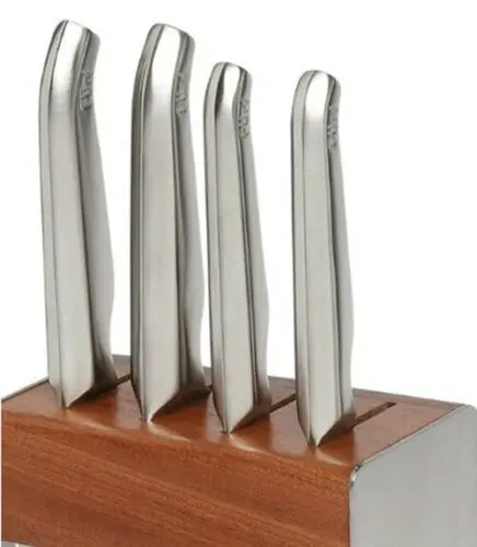 Furi Pro Stainless Steel 5pc Knife Block Set | 5 Piece Japanese Stainless Steel