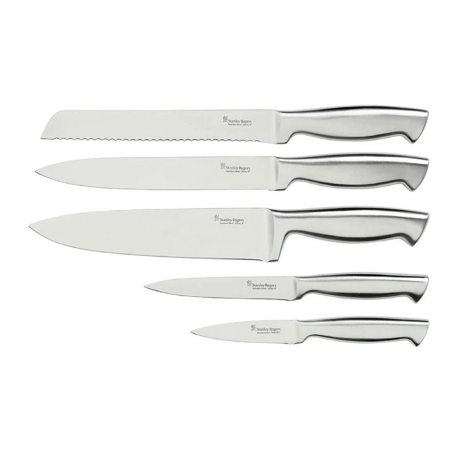 Stanley Rogers Acacia Black 6 Piece Knife Block Set 6pc | 41410