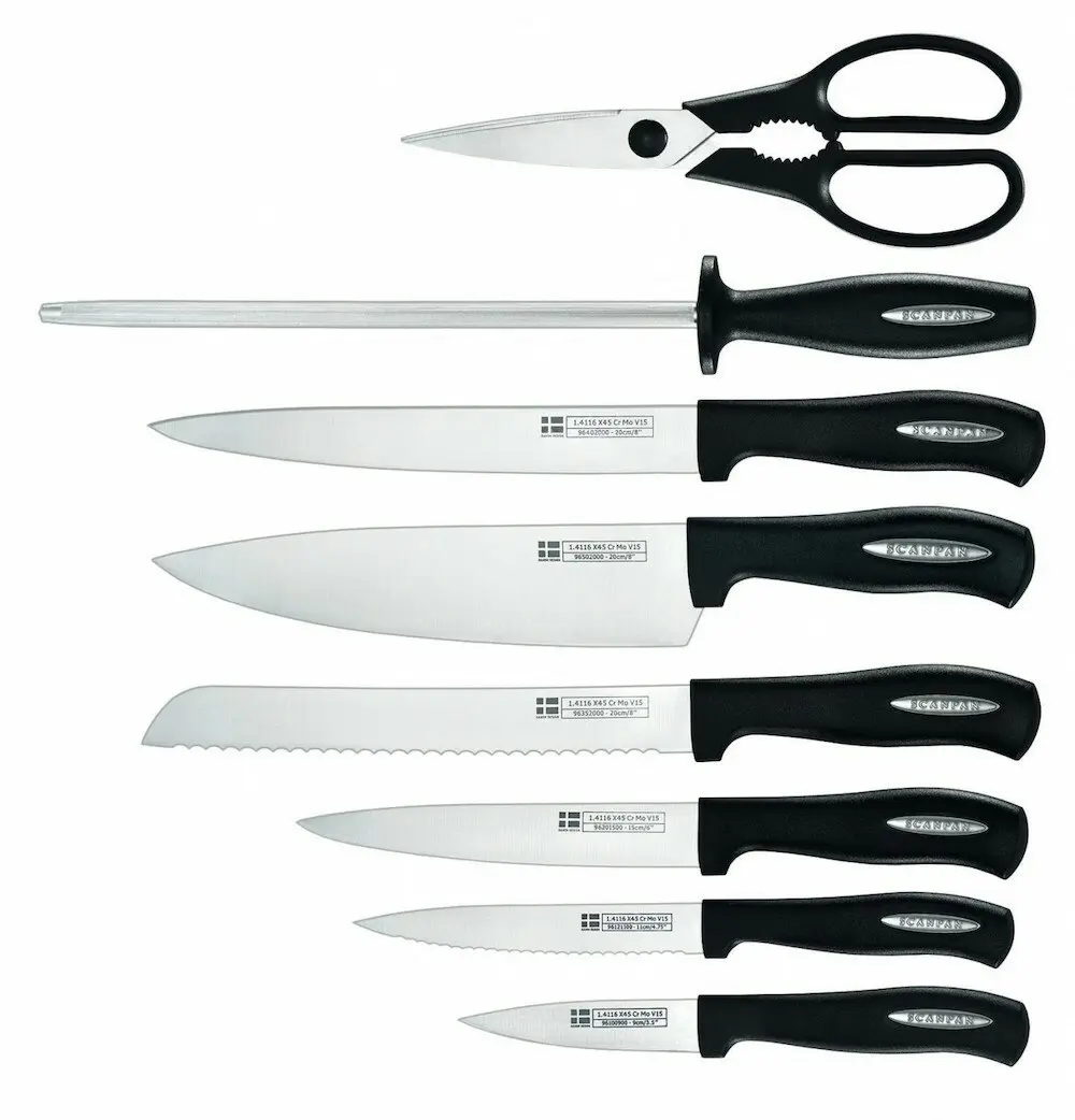 Scanpan Microsharp 9pc Kitchen Knife Block Set | 9 Piece