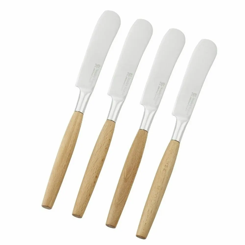 Stanley Rogers 4 Piece Teak Wood Cheese Spreader Set 50734