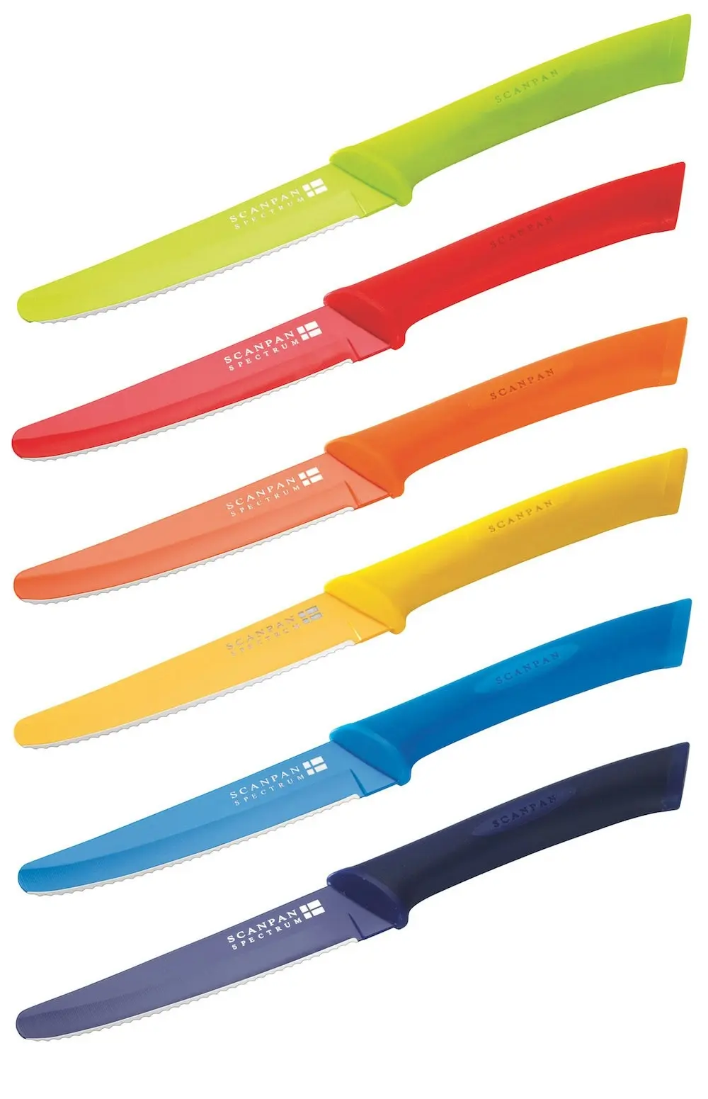 Scanpan Spectrum 6pc Serrated Steak Knife 6 Piece Knife | Coloured