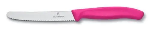 Victorinox Serrated Pistol Grip Steak Tomato Sausage Knife Colourful